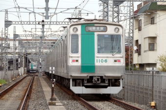 ニュース画像：京都市営地下鉄06編成(1106F)(norikadさん撮影) - 「京都市営地下鉄、初の廃車となった10系06編成の搬出風景を公開」
