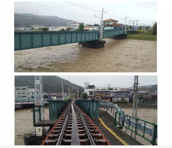 ニュース画像：飯田線「横川橋梁」の損傷