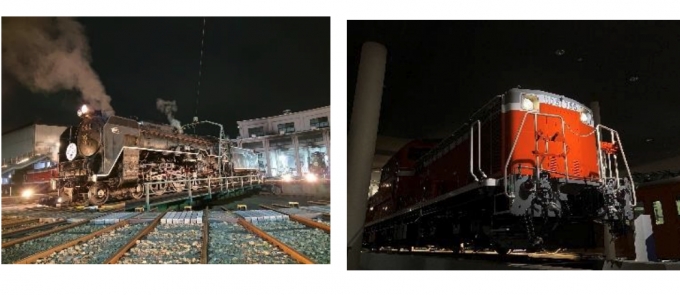 ニュース画像：ナイトミュージアム イメージ - 「京都鉄博、ナイトミュージアム開催 転車台のライトアップも」