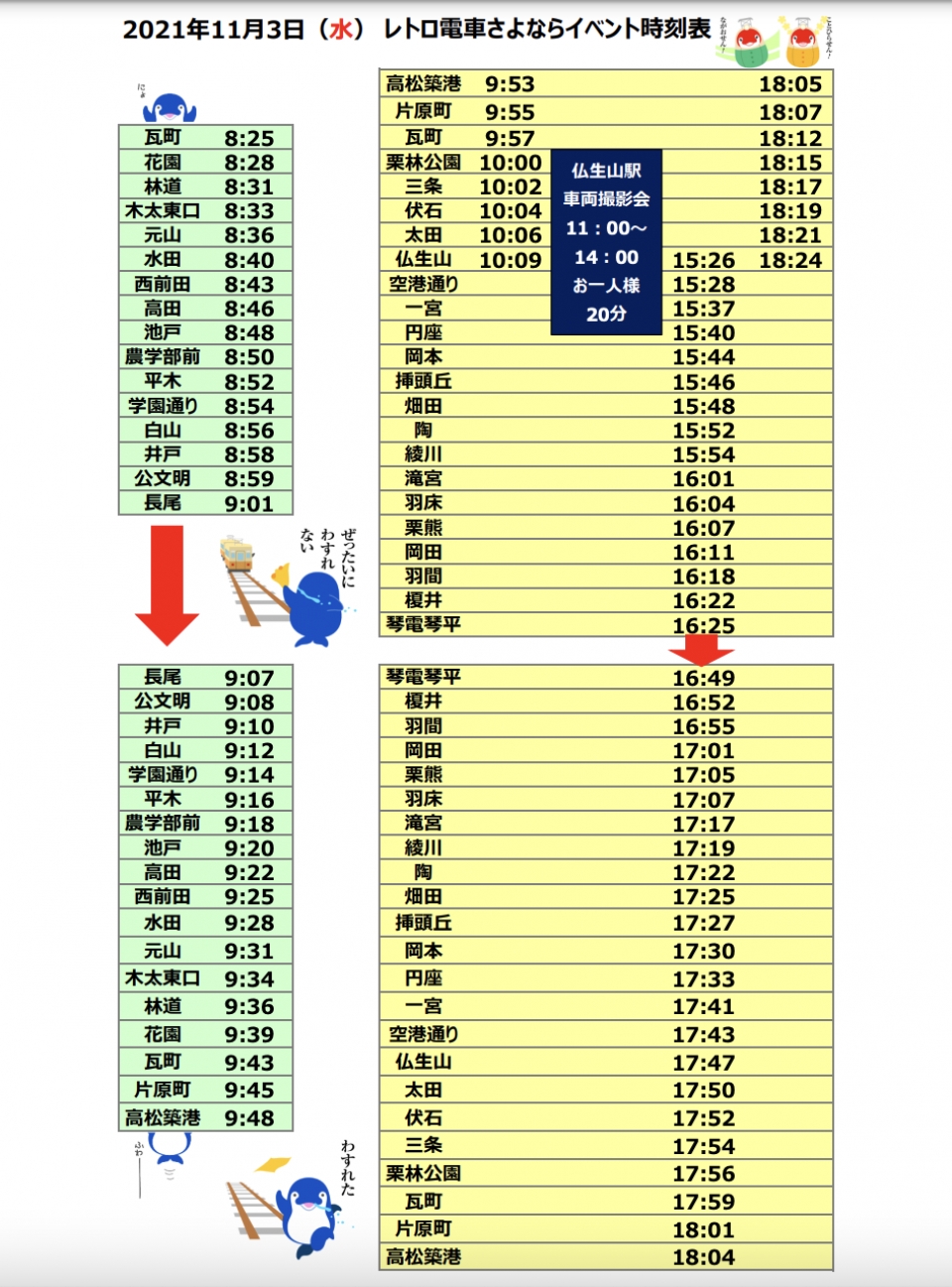 ついに！ことでんレトロ電車「120号・300号」11月3日ラストラン