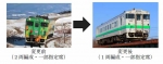 ニュース画像：車両変更のイメージ - 「流氷物語号、運用都合で「北海道の恵み」車両から一般型に変更 一部列車」