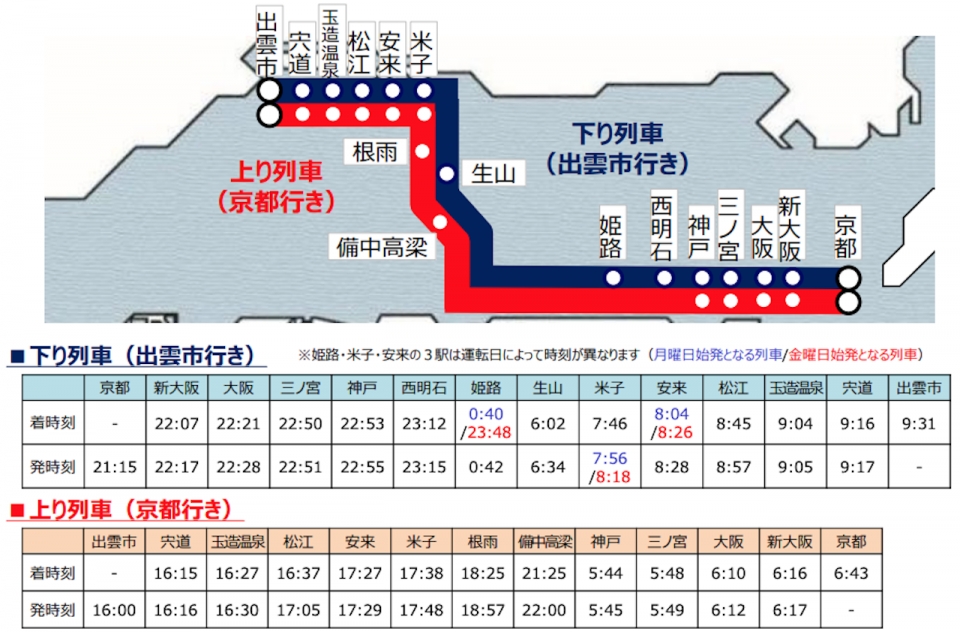WEST EXPRESS 銀河」 5～9月期 山陰コース、4月上旬発売予定