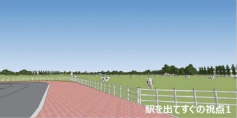 ニュース画像：北海道新幹線新八雲(仮称)駅整備イメージ図