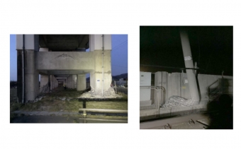 ニュース画像：軌道の変位・高架橋(土木構造物)の損傷
