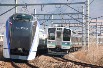 ニュース画像：中央本線イメージ 2021年2月撮影 (つんまっさん撮影) - 「ついに解消、中央本線 東京～甲府間の全トンネルで携帯電話が利用可能に」