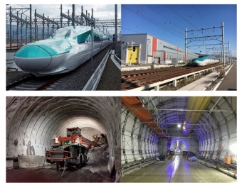 ニュース画像：函館車両基地と後志トンネル(天神)工区