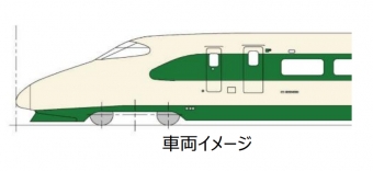 ニュース画像：懐かしの200系カラー新幹線がE2系で復活 車両イメージ