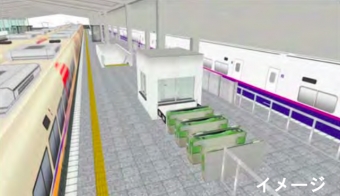 画像：新潟駅の在来線高架ホーム イメージ - 「上越新幹線「とき」と特急「いなほ」、4月から新潟駅の同一ホームで乗り換え可能に」