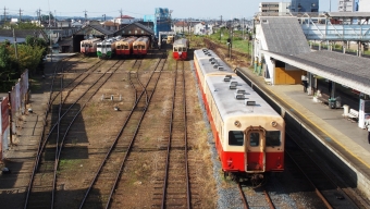 ニュース画像：五井駅の様子(小湊鐵道キハ200形 もりもりさん 2020年09月22日撮影)