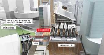 ニュース画像：2023年春開業予定の「うめきた(大阪)地下駅」
