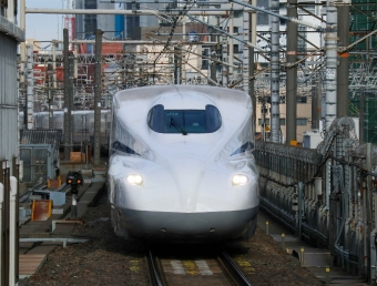 ニュース画像：車体に搭載する世界初の新機能(N700S新幹線 Yの人さん 2022年02月08日撮影)