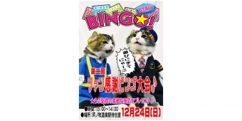 ニュース画像：「第二回 ファン感謝ビンゴ大会」 - 「会津鉄道、「猫駅長」のファン感謝ビンゴ大会を12月24日に開催」