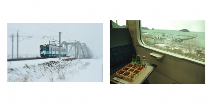 ニュース画像：青い森鉄道「酒のあで雪見列車」イメージ - 「青い森鉄道、恒例の「酒のあで雪見列車」を1・2月の計6日間に運行へ」