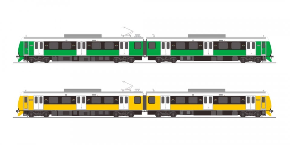 ニュース画像：第3、4編成のカラーリングイメージ - 「静岡鉄道A3000形、第3編成はグリーン、第4編成はイエローに 1月21日に披露」