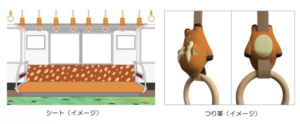 どこもかしこも鹿いっぱい！近鉄1026系ラッピング列車「ならしか