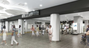 ニュース画像：うめきた地下口　完成イメージ - 「大阪駅の新改札、名称は「うめきた地下口」と「西口」に」