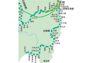 ニュース画像：日南線 路線図