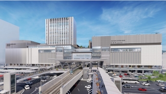 ニュース画像：広島駅ビル 開業後の外観イメージ