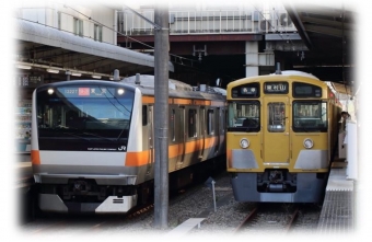 ニュース画像：国分寺駅に並ぶ JR中央線と西武鉄道国分寺線の車両