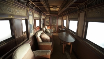 ニュース画像：豪華な「お召し列車(御料車)」車内の様子