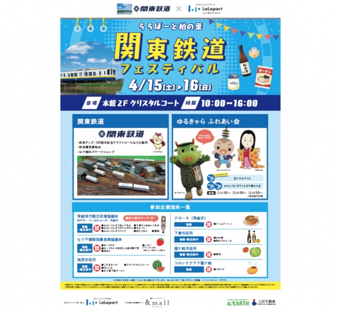 ニュース画像：「関東鉄道フェスティバル」 - 「「関東鉄道フェスティバル」、ららぽーと柏の葉で開催 グッズ販売や模型運転会など」