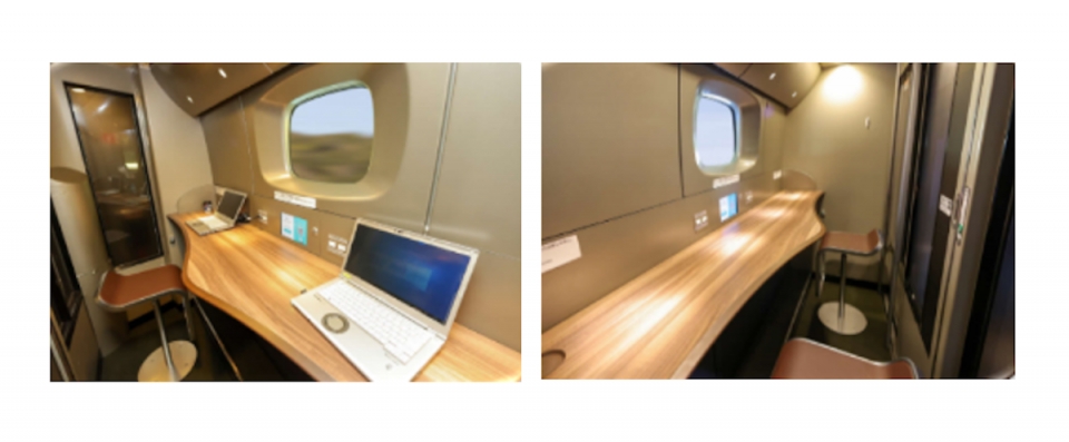 ニュース画像：「S Work車両」のビジネスブース - 「東海道新幹線で“1.5席使える”サービス開始！ビジネスブースも、JR東海」