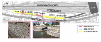 ニュース画像：び高輪築堤跡の周辺 - 「日本初の営業鉄道遺構「高輪築堤」、2027年現地公開目指す！JR東日本」