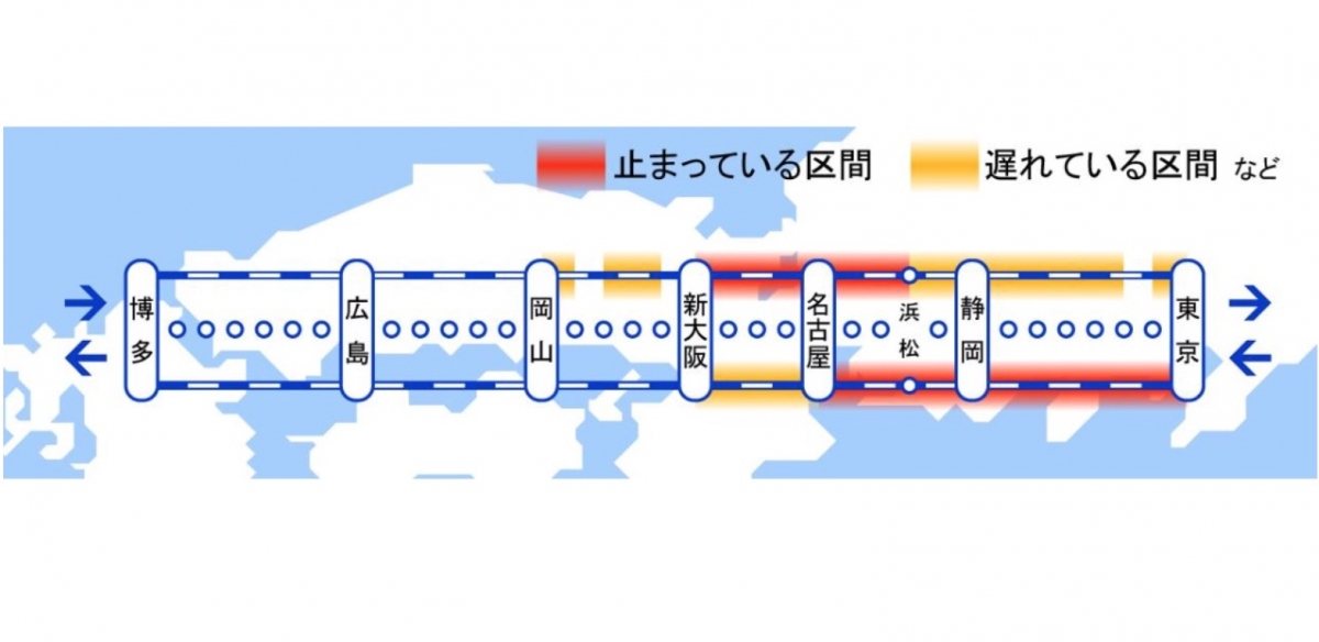 東海道新幹線、大雨の影響で一部区間運転見合わせ 6月2日 | レイルラボ