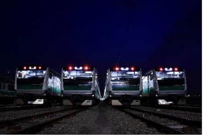 ニュース画像：収容線撮影会 イメージ - 「JR東「E233系7000代」夜間撮影会、川越車両センターで開催 10周年ヘッドマークも」