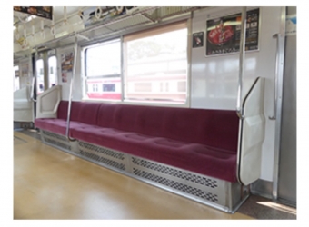ニュース画像：京急車両の座席シート