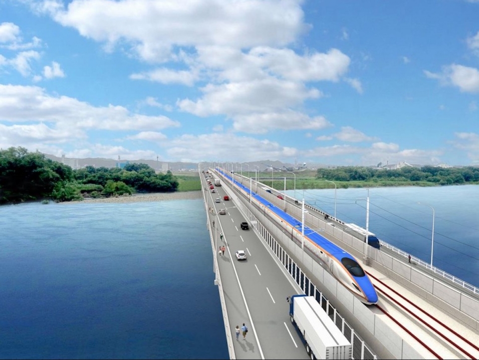 ニュース画像 1枚目：日本初の新幹線と道路の併用橋「新九頭竜橋」