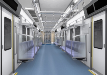 ニュース画像：福岡市地下鉄 新型車両「4000系」車内イメージ