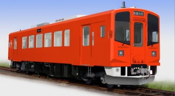 ニュース画像：「ナガラ6形」2両目となる「602」号 - 「長良川鉄道、新型「ナガラ600形」2両目導入！旧国鉄イメージの柿一色に」