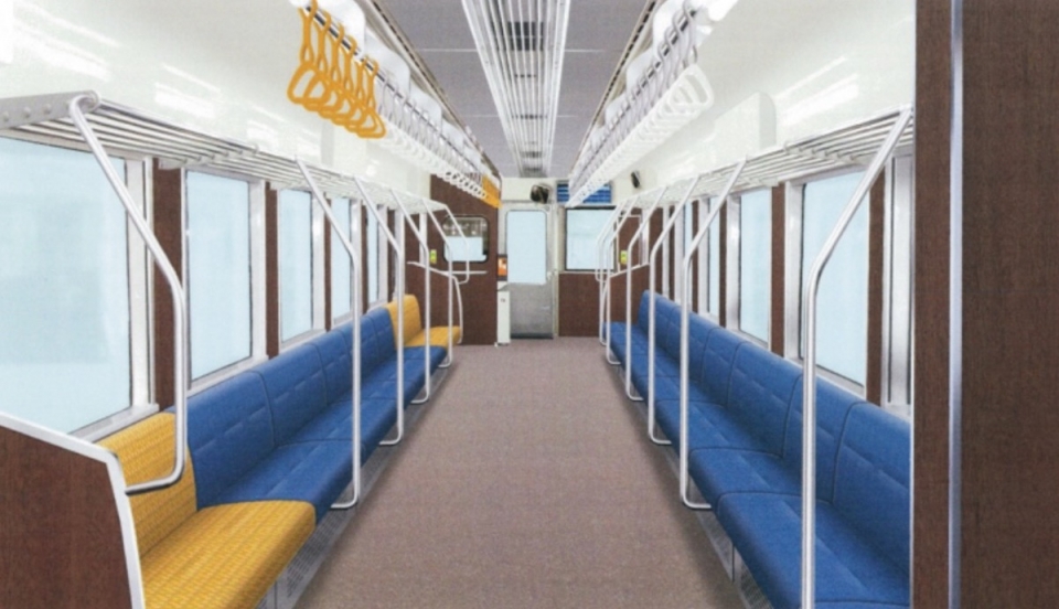 ニュース画像：内装イメージ - 「長良川鉄道、新型「ナガラ600形」2両目導入！旧国鉄イメージの柿一色に」