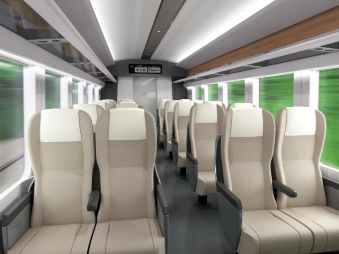 画像：中間車両(レギュラー車両) 内装 イメージ - 「近鉄、名阪特急向け新型車両を導入へ 2020年春から運行開始」