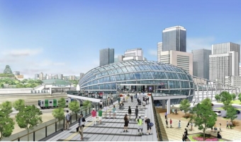 ニュース画像：新駅のデザインパース