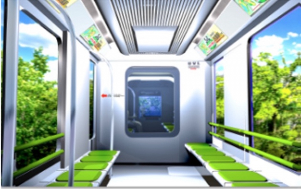 ニュース画像：上野動物園モノレールの代替となる新たな乗り物 内装デザイン例 - 「上野動物園のモノレールがジェットコースターのような乗り物に？！2026年度供用開始」