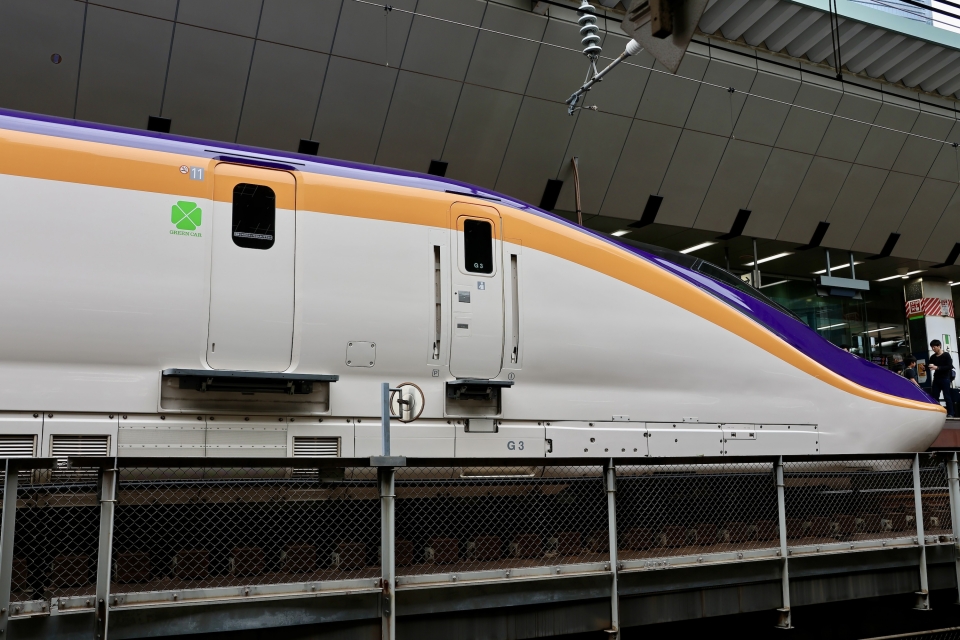 ニュース画像 4枚目：まだ何も貼り付けられていない山形新幹線E8系(G3編成)　2024年04月27日撮影