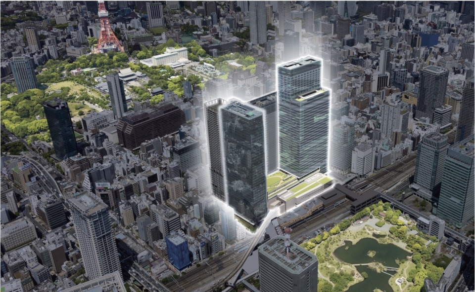 ニュース画像：世界貿易センタービルディング外観イメージ - 「浜松町「世界貿易センタービルディング」の建替PJ、2027年以降開業 ラッフルズ東京・アトレも」
