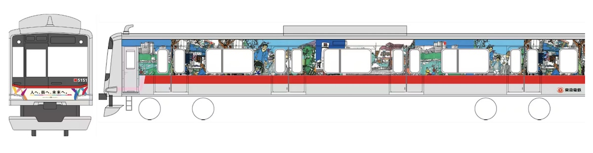 東急電鉄、ヘラルボニーコラボの「アートラッピング電車」 東横線で