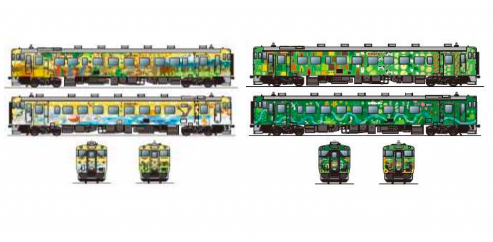 ニュース画像：キハ40「北海道の恵み」 - 「JR北海道、キハ40系を特別デザインに改造した「北海道の恵み」4両を運行へ」