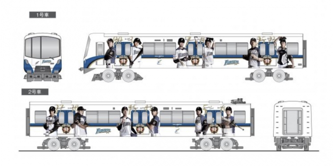 ニュース画像：2018シーズンの「ファイターズ号」 - 「札幌市営地下鉄、「ファイターズ号」を2018シーズンにリニューアル」
