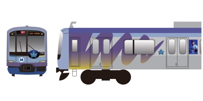 画像：「YOKOHAMA DeNA BAYSTARS TRAIN 2018」デザイン - 「みなとみらい線、2018年も横浜DeNAベイスターズのラッピング電車を運行」
