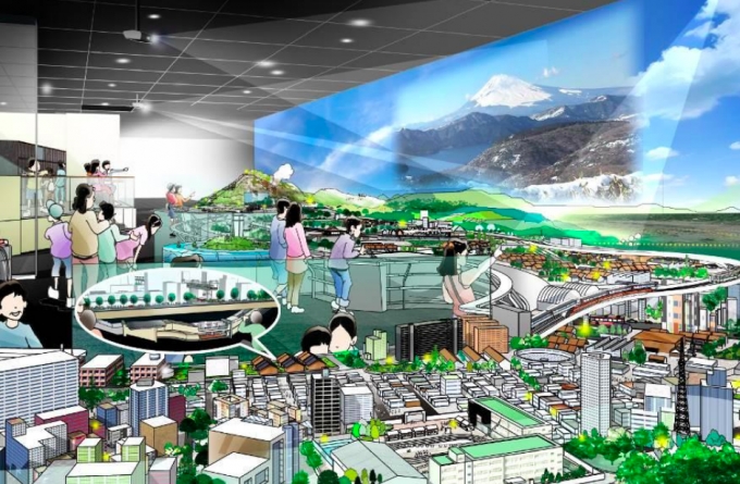 画像：「ロマンスカーミュージアム」ジオラマイメージ - 「小田急電鉄、海老名に「ロマンスカーミュージアム」設置へ 2021年春」