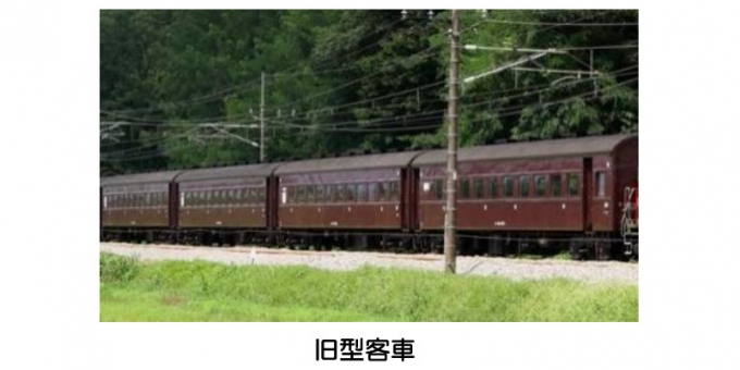 画像：旧型客車 イメージ - 「ELで旧型客車を牽引する快速「あきた犬号」、9月1日 に大館～横手間で運行」
