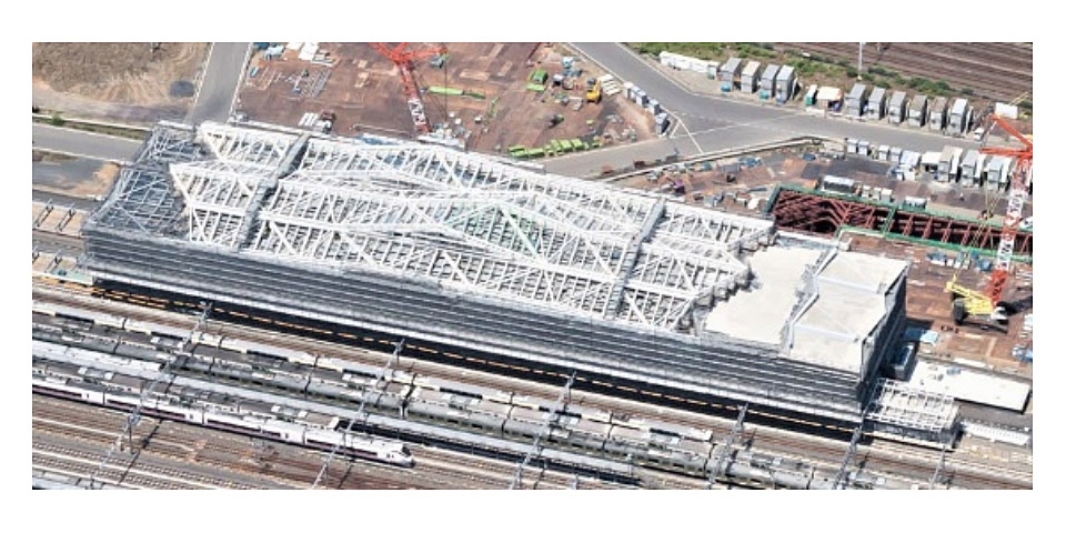 ニュース画像：新駅の工事写真 - 「JR東日本、品川新駅の名前を一般募集 2018年冬頃に発表」