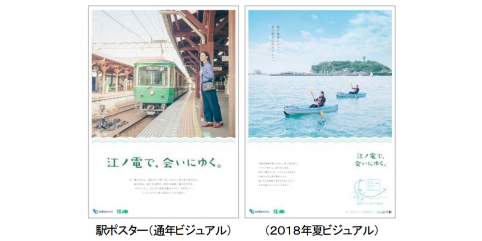 ニュース画像：駅ポスターのイメージ - 「「江ノ電で、会いにゆく。」第4弾プロモーションが公開 「魅力的な音」がテーマ」