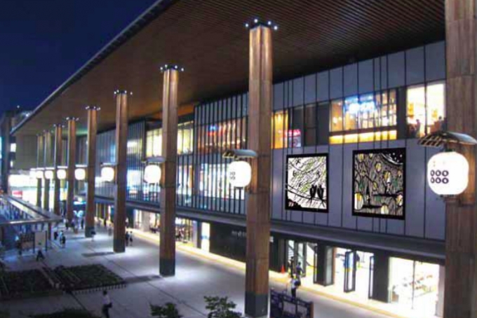 ニュース画像：投影イメージ - 「JR長野駅、駅舎壁面に観光地のアニメーションやイラストを投影」