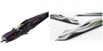 ニュース画像：「黒い新幹線」と「未来の新幹線」 - 「川重の鉄道車両デザイン部門、映画「未来のミライ」作中の架空車両をデザイン」