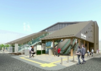 ニュース画像：外観イメージ パース - 「JR東日本、川崎市と南武線稲田堤駅の改良工事に関する施行協定に締結」